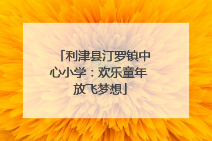 利津县汀罗镇中心小学：欢乐童年 放飞梦想