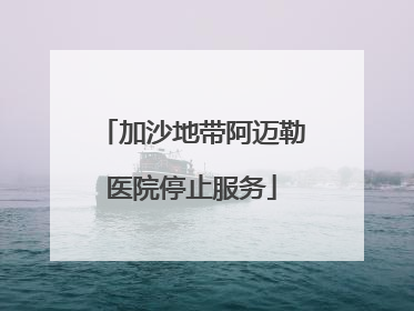 加沙地带阿迈勒医院停止服务