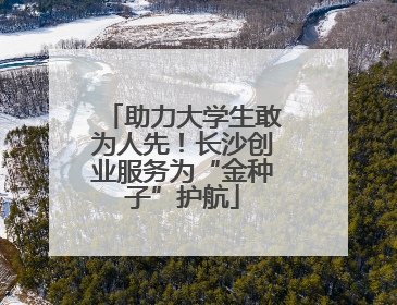助力大学生敢为人先！长沙创业服务为“金种子”护航