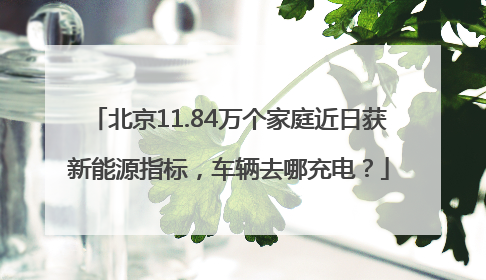 北京11.84万个家庭近日获新能源指标，车辆去哪充电？