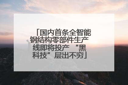 国内首条全智能钢结构零部件生产线即将投产 “黑科技”层出不穷