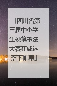 四川省第三届中小学生硬笔书法大赛在威远落下帷幕