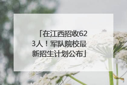 在江西招收623人！军队院校最新招生计划公布