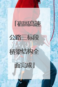 宿固高速公路三标段桥梁结构全面完成