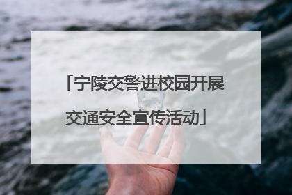 宁陵交警进校园开展交通安全宣传活动