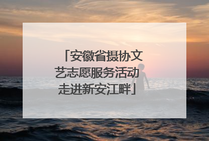安徽省摄协文艺志愿服务活动走进新安江畔