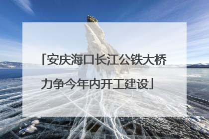 安庆海口长江公铁大桥力争今年内开工建设