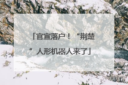 官宣落户！“荆楚”人形机器人来了