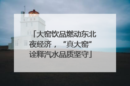 大窑饮品燃动东北夜经济，“真大窑”诠释汽水品质坚守