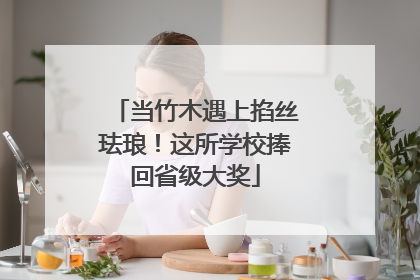 当竹木遇上掐丝珐琅！这所学校捧回省级大奖