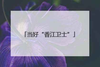 当好“香江卫士”