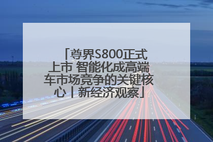尊界S800正式上市 智能化成高端车市场竞争的关键核心丨新经济观察