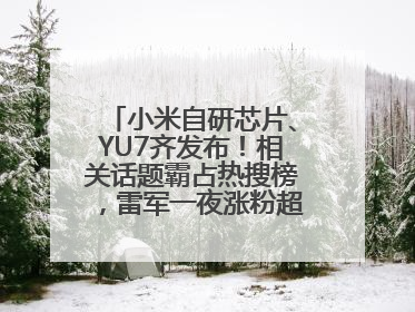 小米自研芯片、YU7齐发布！相关话题霸占热搜榜，雷军一夜涨粉超20万