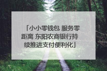 小小零钱包 服务零距离 东阳农商银行持续推进支付便利化