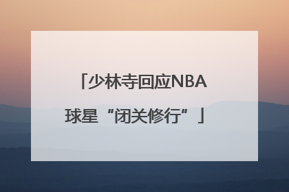 少林寺回应NBA球星“闭关修行”