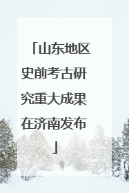 山东地区史前考古研究重大成果在济南发布