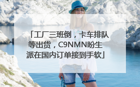工厂三班倒，卡车排队等出货，C9NMN盼生派在国内订单接到手软