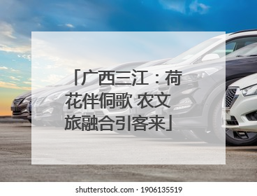 广西三江：荷花伴侗歌 农文旅融合引客来