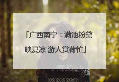 广西南宁：满池粉黛映夏凉 游人赏荷忙
