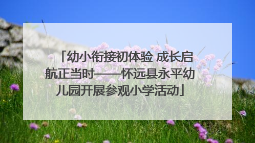 幼小衔接初体验 成长启航正当时——怀远县永平幼儿园开展参观小学活动