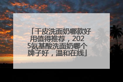 干皮洗面奶哪款好用值得推荐，2025氨基酸洗面奶哪个牌子好，温和在线