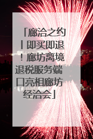 廊洽之约丨即买即退！廊坊离境退税服务端口亮相廊坊经洽会