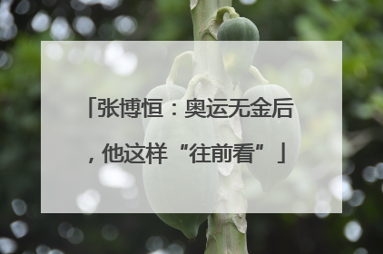 张博恒：奥运无金后，他这样“往前看”