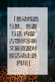 推动线路互推、客源互送 内蒙古鄂尔多斯文旅资源对接活动走进四川