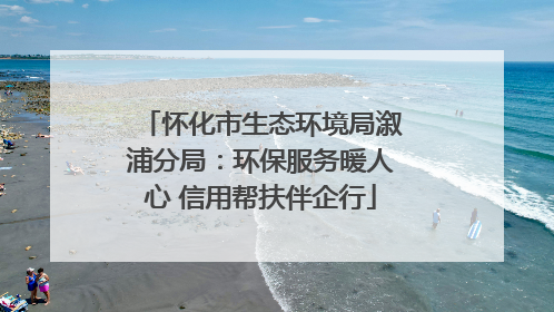 怀化市生态环境局溆浦分局：环保服务暖人心 信用帮扶伴企行