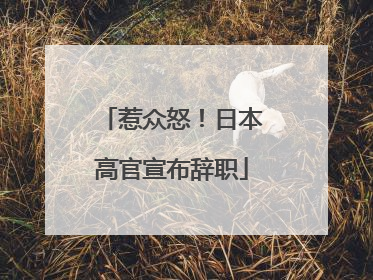 惹众怒！日本高官宣布辞职
