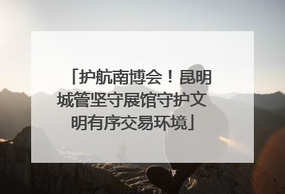 护航南博会！昆明城管坚守展馆守护文明有序交易环境