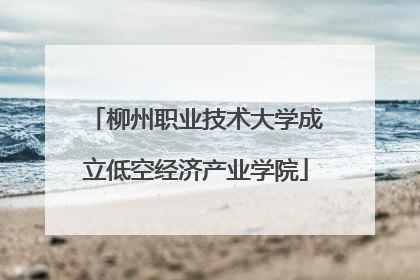 柳州职业技术大学成立低空经济产业学院