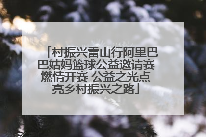 村振兴雷山行阿里巴巴姑妈篮球公益邀请赛燃情开赛 公益之光点亮乡村振兴之路