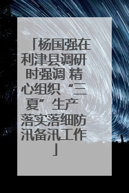 杨国强在利津县调研时强调 精心组织“三夏”生产 落实落细防汛备汛工作