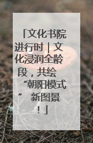 文化书院进行时｜文化浸润全龄段，共绘 “朝阳模式” 新图景！