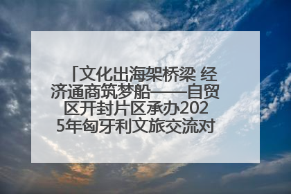 文化出海架桥梁 经济通商筑梦船——自贸区开封片区承办2025年匈牙利文旅交流对接活动专场