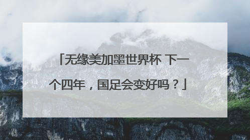 无缘美加墨世界杯 下一个四年，国足会变好吗？