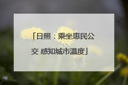 日照：乘坐惠民公交 感知城市温度