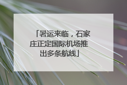 暑运来临，石家庄正定国际机场推出多条航线