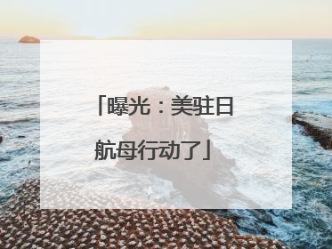 曝光：美驻日航母行动了