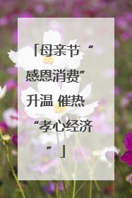 母亲节“感恩消费”升温 催热“孝心经济”