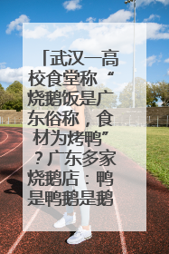 武汉一高校食堂称“烧鹅饭是广东俗称，食材为烤鸭”？广东多家烧鹅店：鸭是鸭鹅是鹅