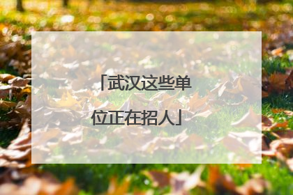 武汉这些单位正在招人