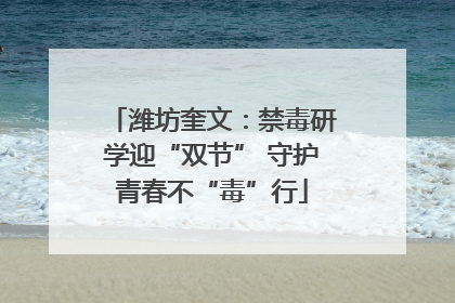 潍坊奎文：禁毒研学迎“双节” 守护青春不“毒”行