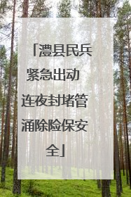 澧县民兵紧急出动 连夜封堵管涌除险保安全