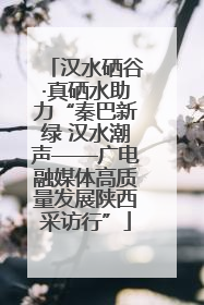 汉水硒谷·真硒水助力“秦巴新绿 汉水潮声——广电融媒体高质量发展陕西采访行”