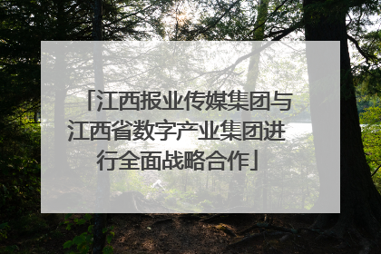 江西报业传媒集团与江西省数字产业集团进行全面战略合作