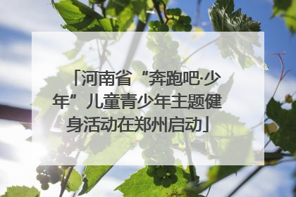 河南省“奔跑吧·少年”儿童青少年主题健身活动在郑州启动
