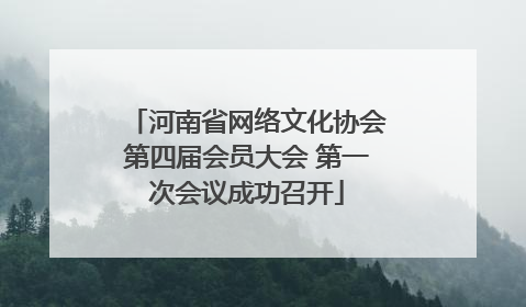 河南省网络文化协会第四届会员大会 第一次会议成功召开