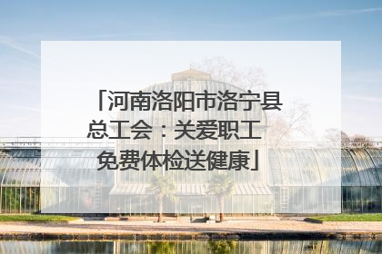 河南洛阳市洛宁县总工会：关爱职工 免费体检送健康